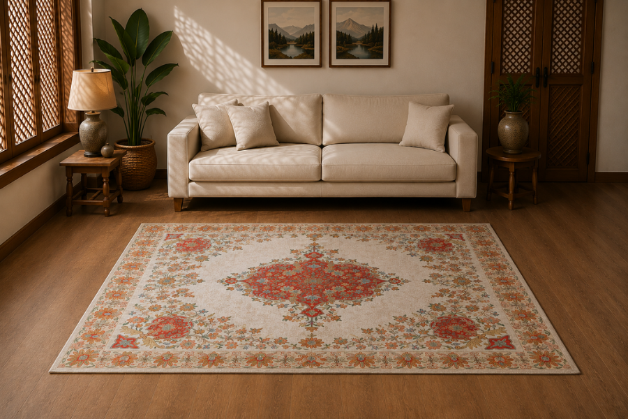 Isfahan Handmade Chain Stitch Carpet